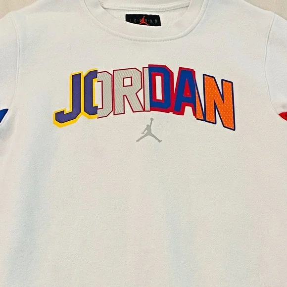 Jordan Kid's Rivals Jordan 23 Crewneck Sweatshirt White Big Boy Youth Medium M - Picture 2 of 8